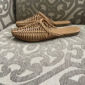 Nude Mules- worn once.  Very comfortable.  Slide on.